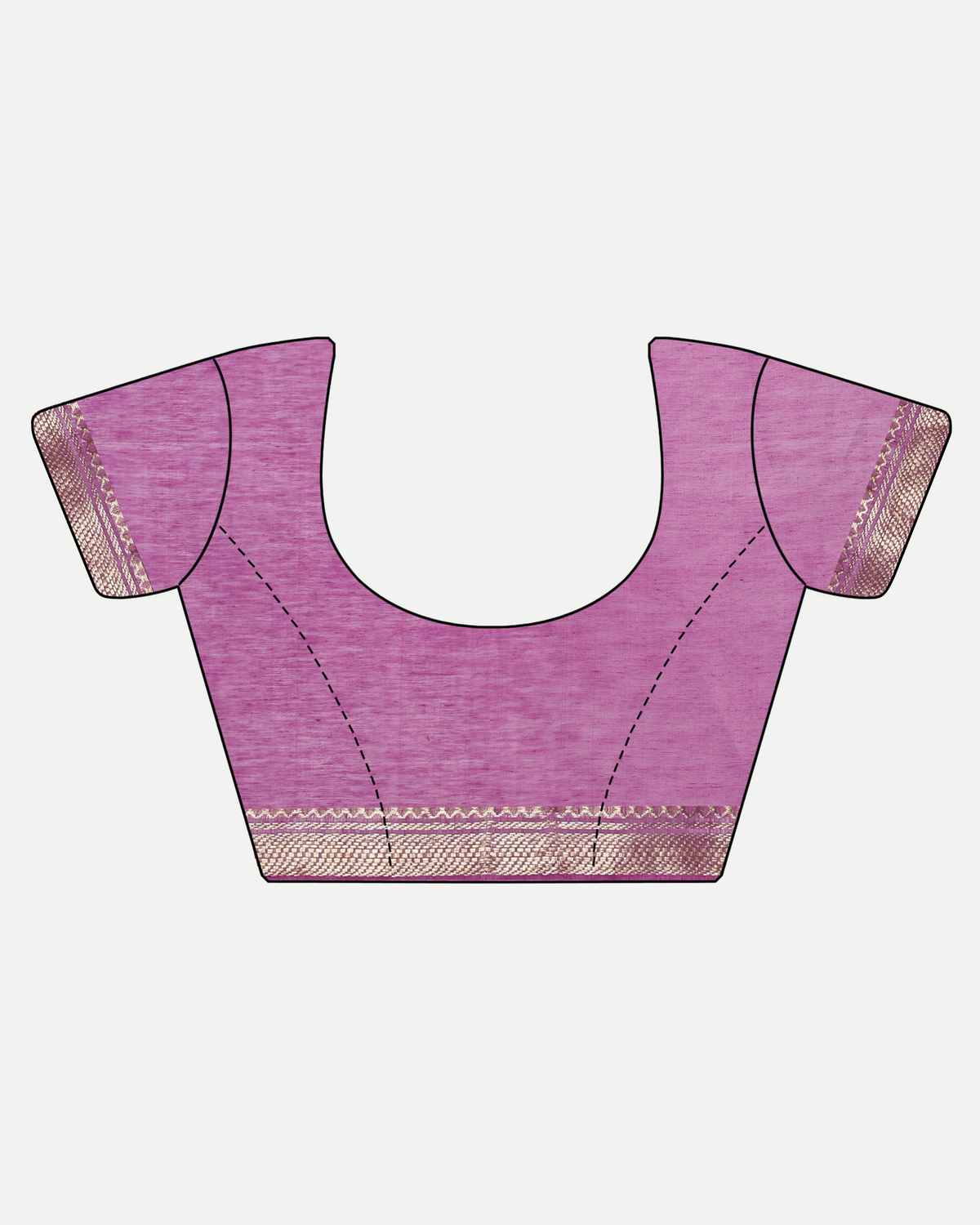 ORCHID PURPLE FLORAL LINEN SAREE