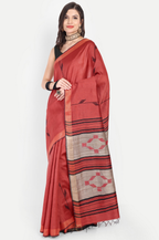 RUST RED ERI SILK SAREE