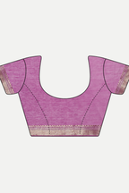 ORCHID PURPLE FLORAL LINEN SAREE