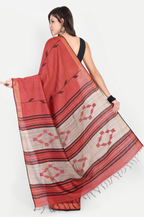 RUST RED ERI SILK SAREE