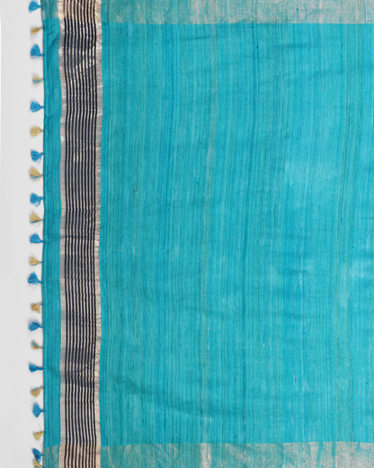 CHARCOAL BLUE SILK SAREE