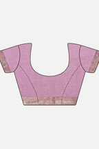 DUSTY PINK FLORAL LINEN SAREE