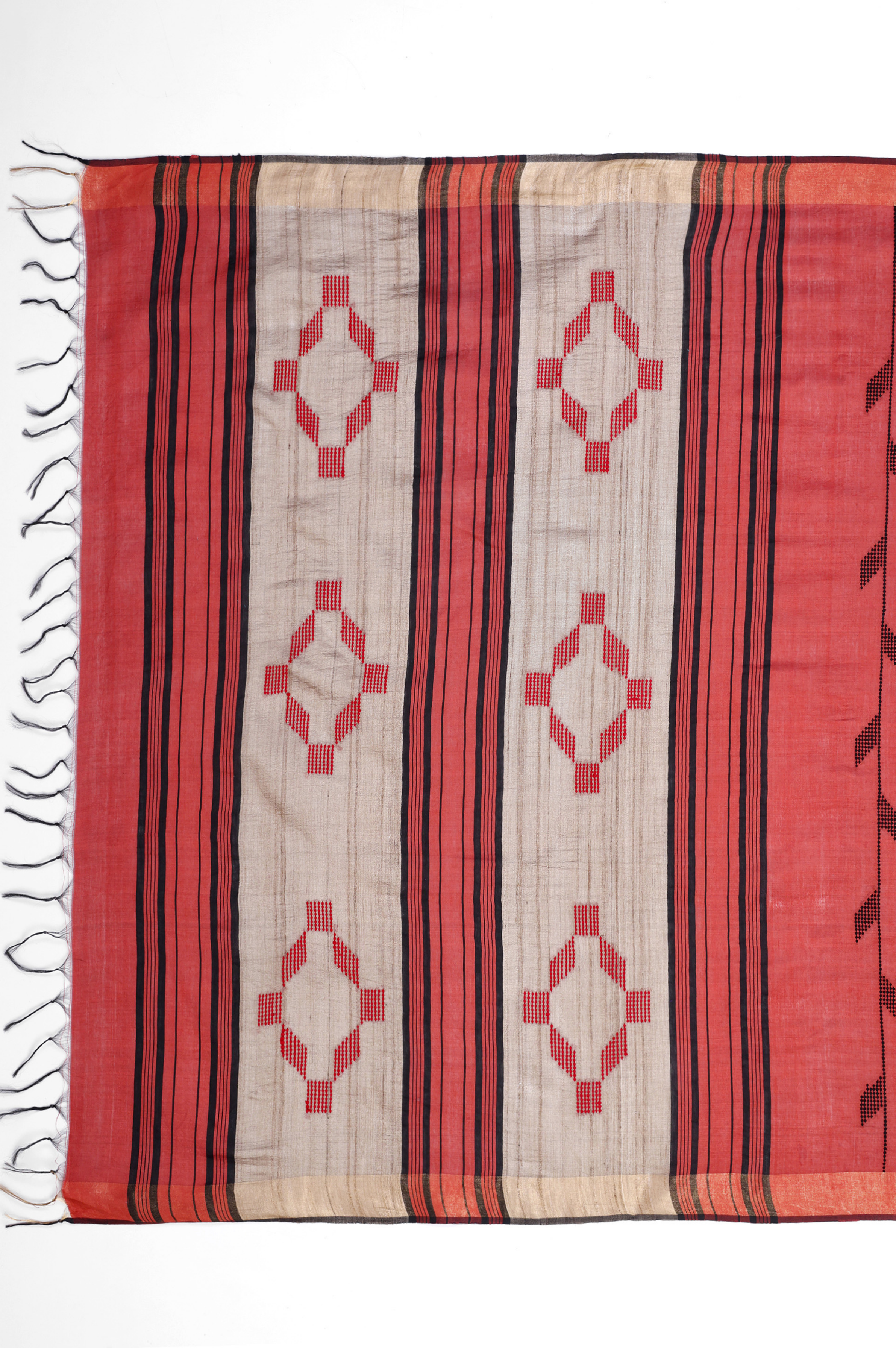 RUST RED ERI SILK SAREE