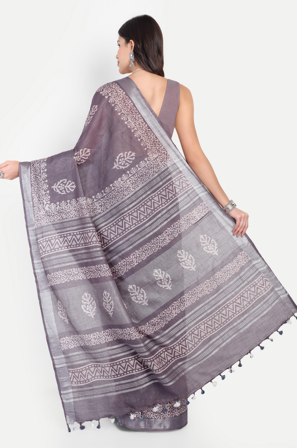 MUDRA KALA GREY COTTON SAREE