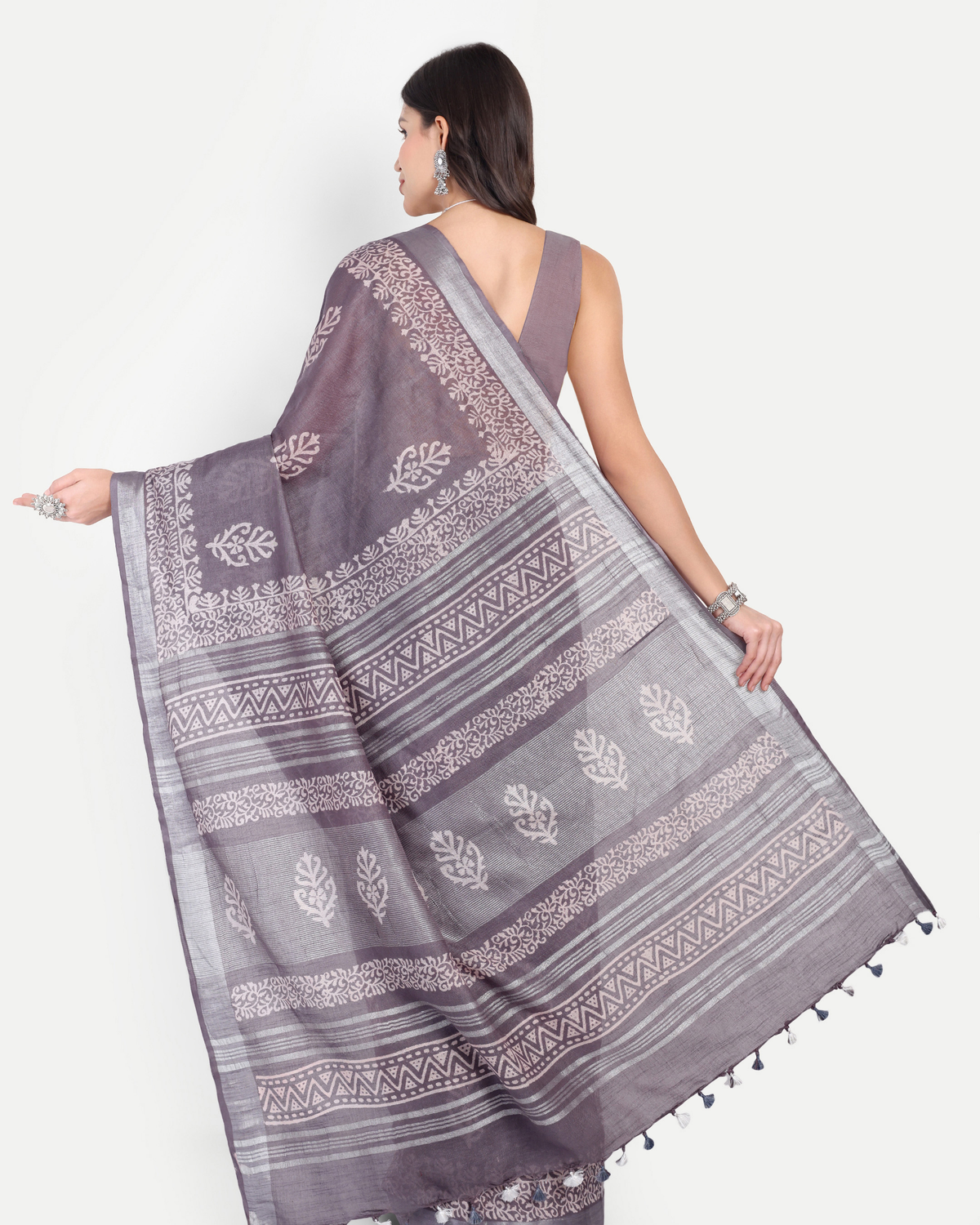 MUDRA KALA GREY COTTON SAREE