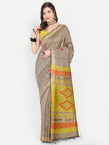Authentic Desi Tussar Silk Saree with Woven Motifs