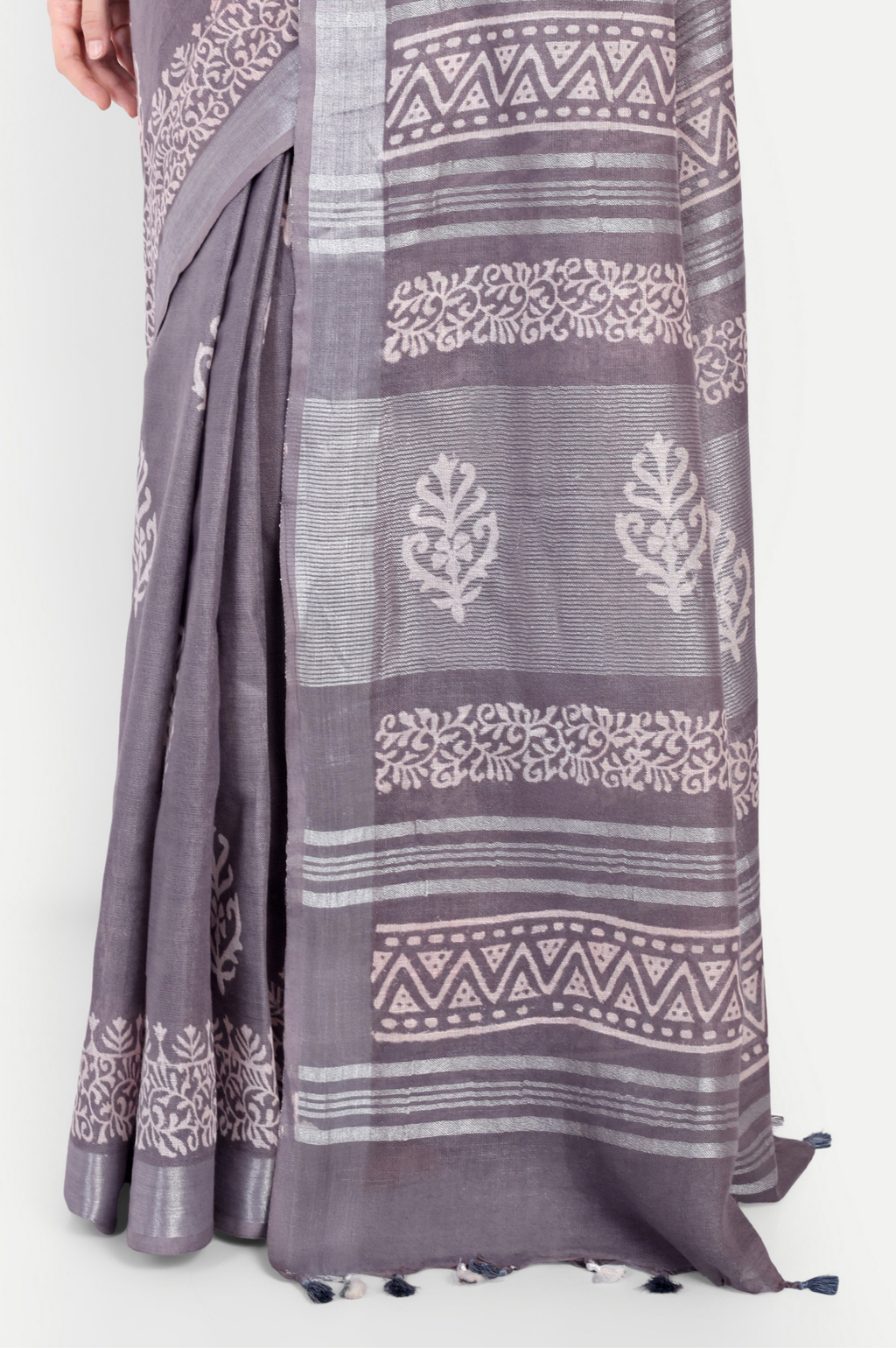 MUDRA KALA GREY COTTON SAREE