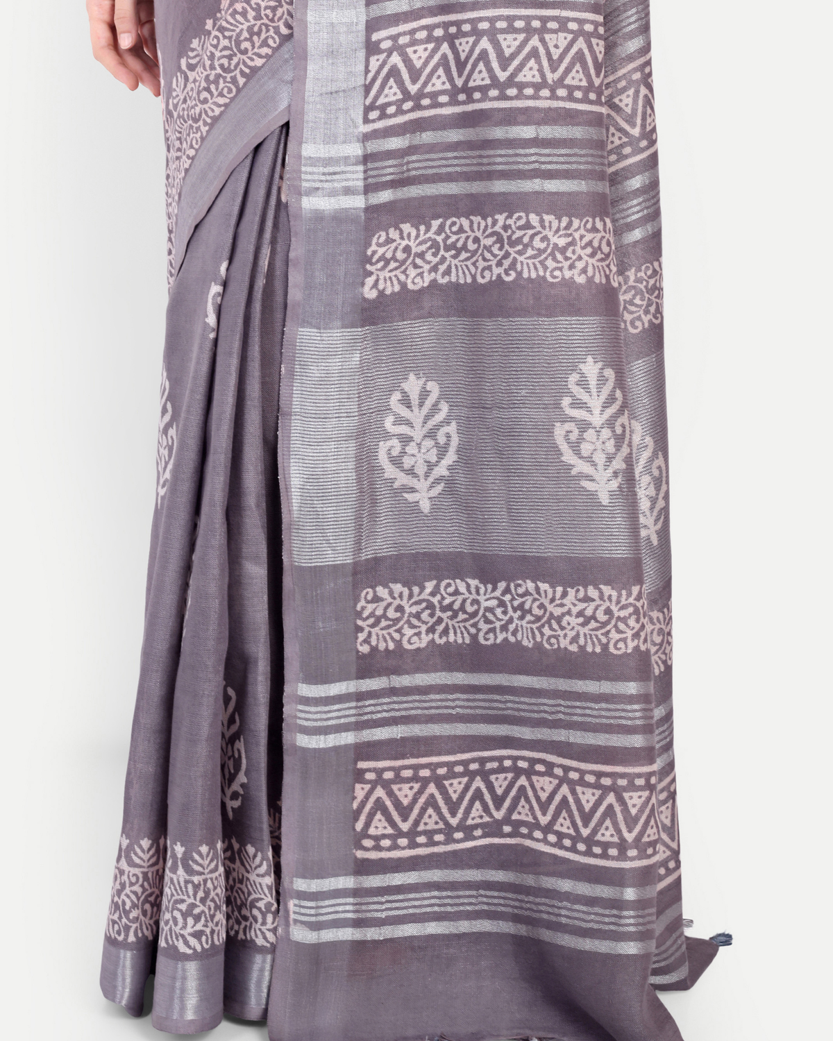 MUDRA KALA GREY COTTON SAREE