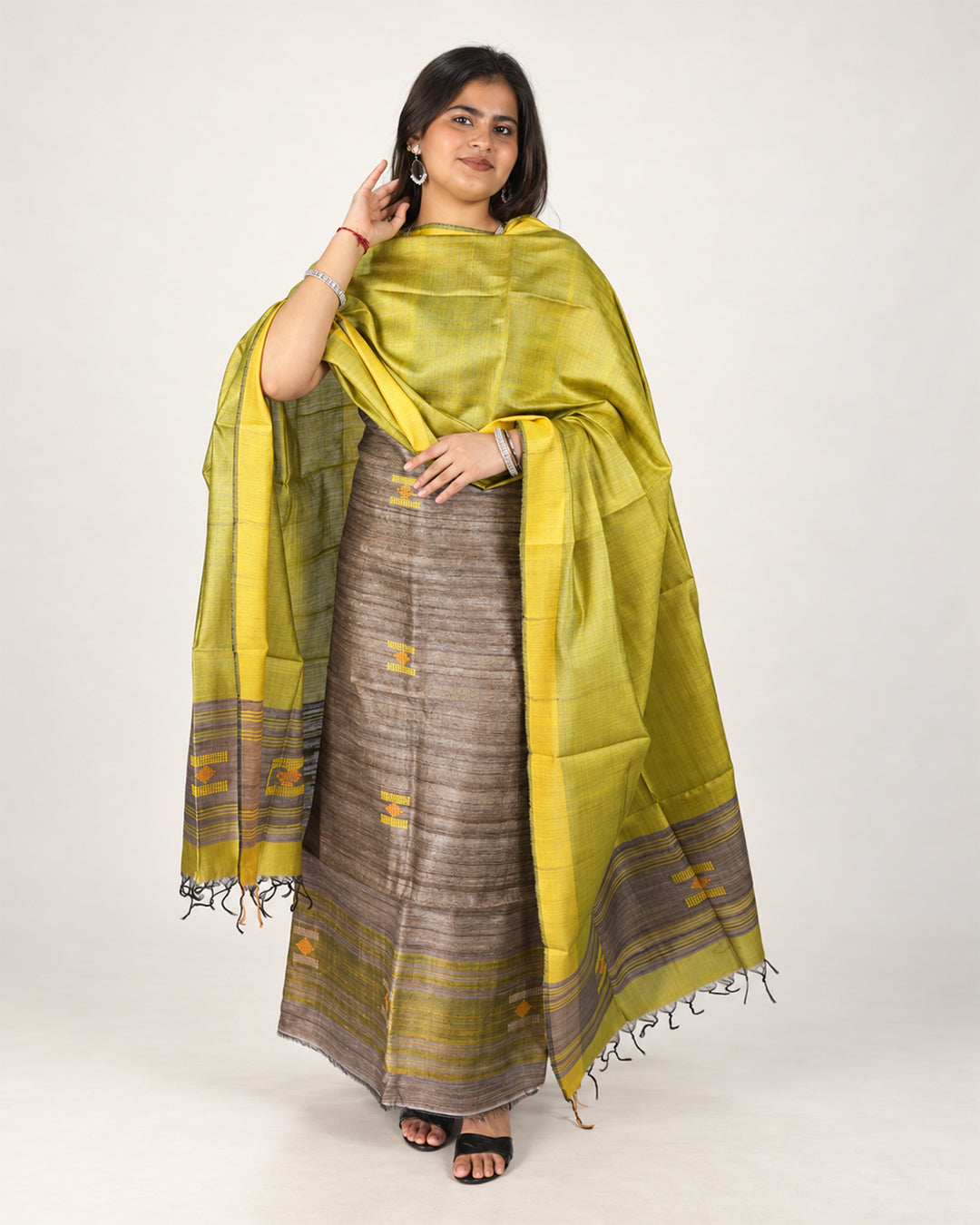 KATIYA SILK THREE PIECE SUIT