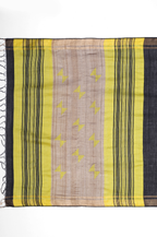 BLACK LIME ERI SILK SAREE