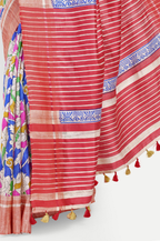 RED GHICHA SILK SAREE