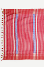 RED GHICHA SILK SAREE