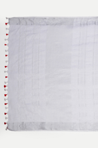 SILVER MIST GREY EMBROIDERED LINEN SAREE