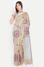 GULNAAR ZARI LINEN SAREE