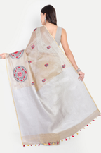 GULNAAR ZARI LINEN SAREE