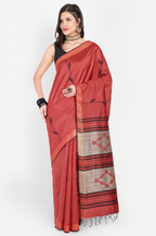 RUST RED ERI SILK SAREE