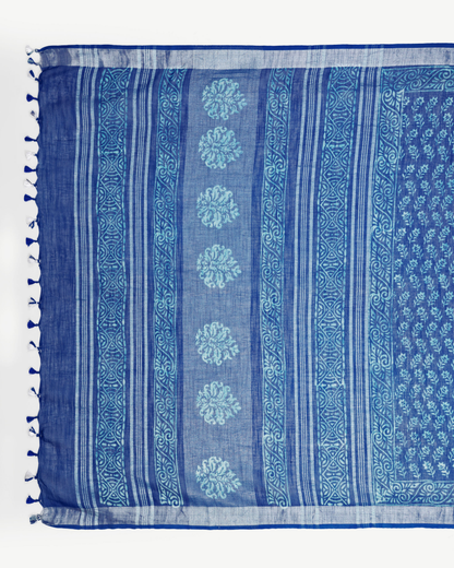 INDIGO BLUE BLOCK PRINT SAREE