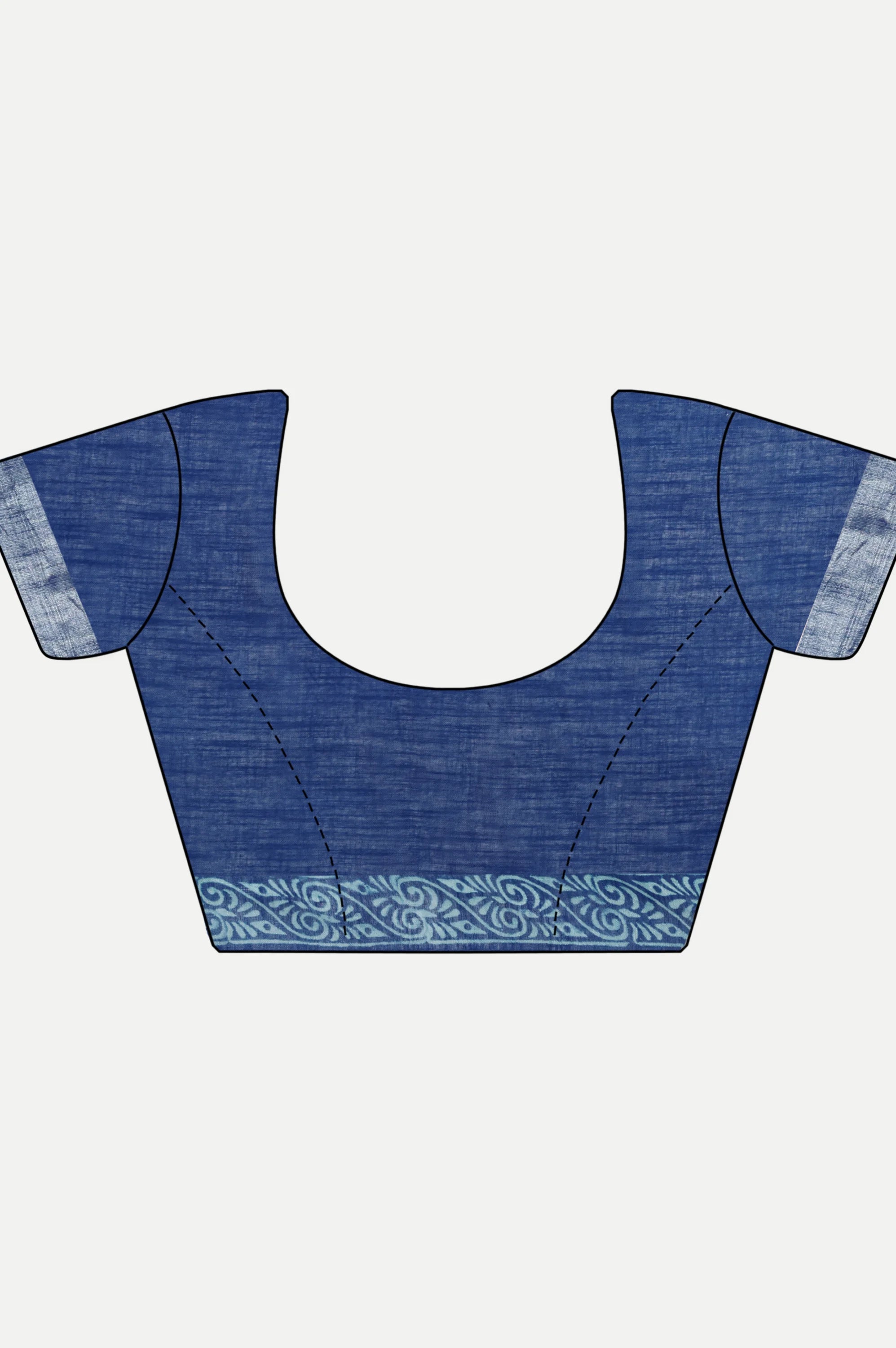 INDIGO BLUE BLOCK PRINT SAREE - Block Print