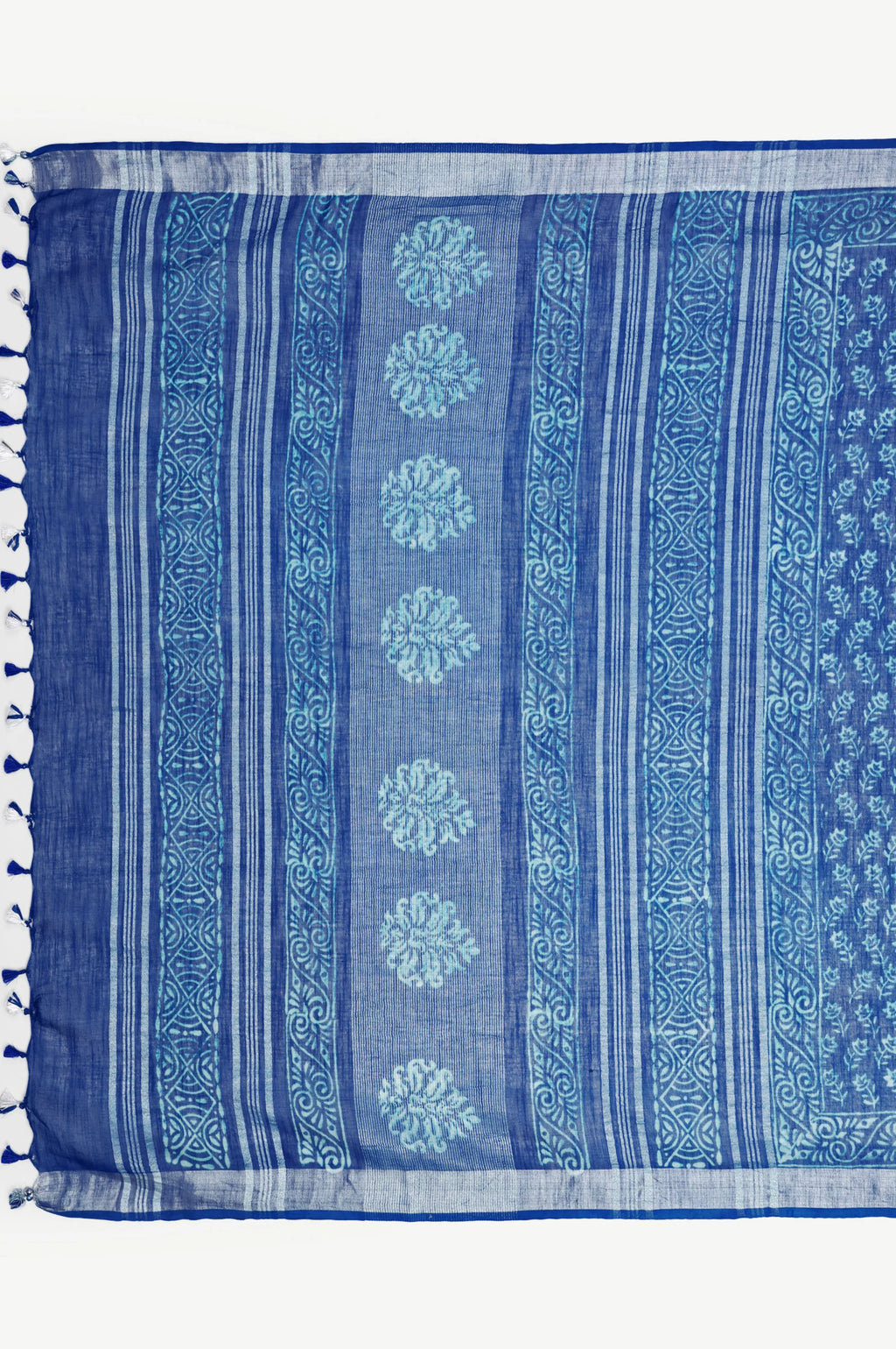 INDIGO BLUE BLOCK PRINT SAREE - Block Print