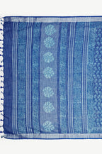 INDIGO BLUE BLOCK PRINT SAREE - Block Print