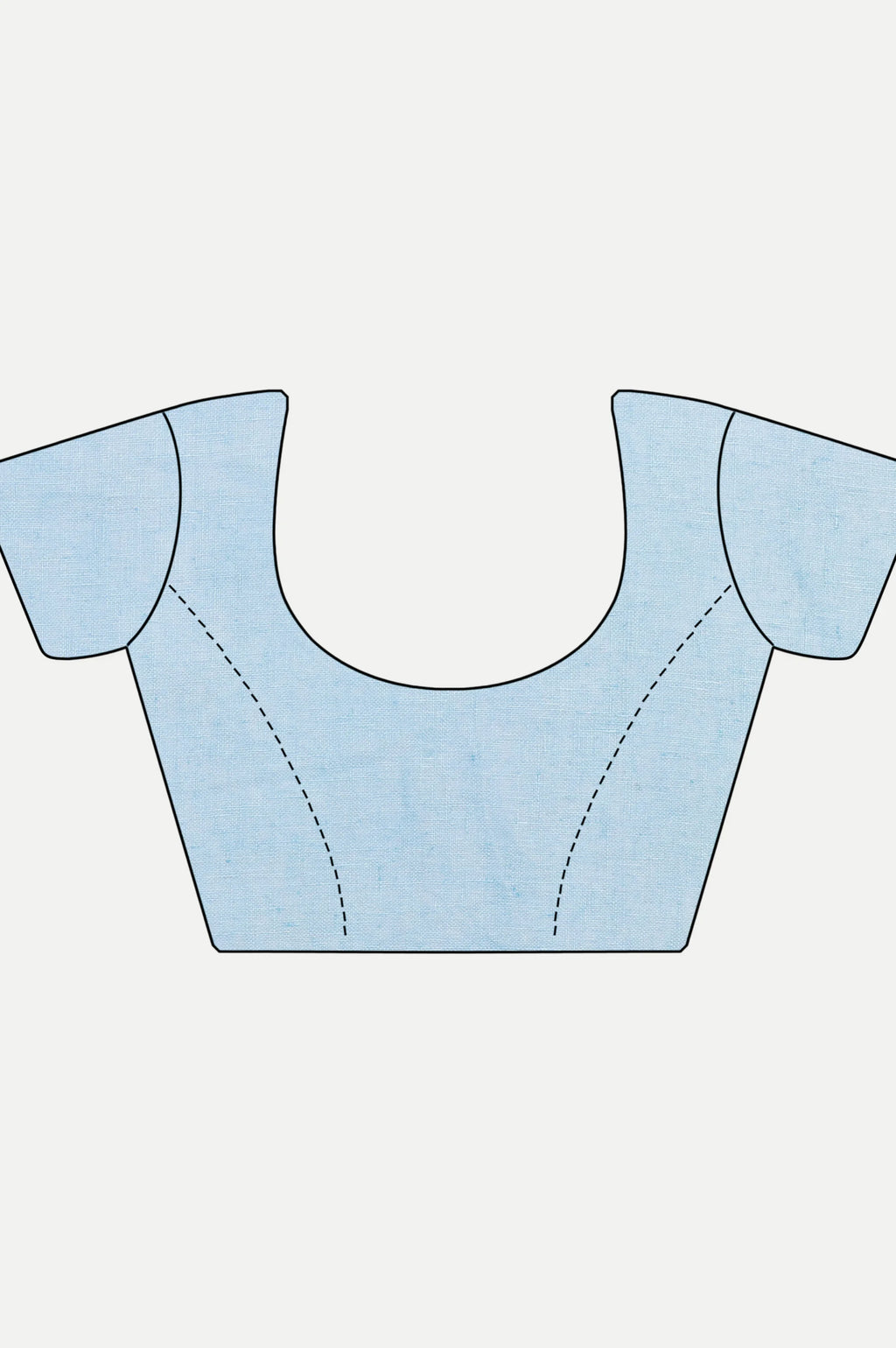 SKY BLUE EMBROIDERED LINEN SAREE - Embroidery